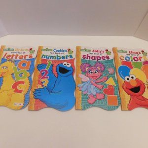 Sesame Street Board Book Set - First Book of Letters, Numbers, Shapes & Colors